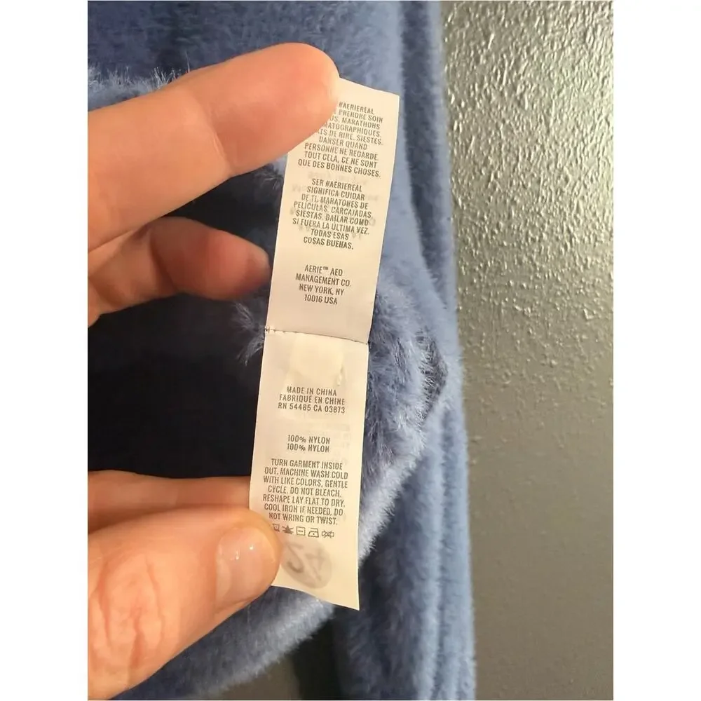 Aerie American Eagle Teddy Crop Cardigan Size XS